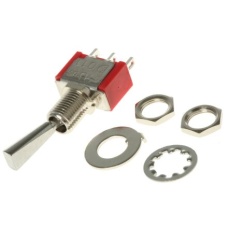 【734-7110】トグルスイッチ、On-On、SPDT、2 A @ 250 V ac、パネルマウント