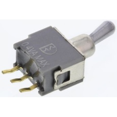 【734-7249】トグルスイッチ ラッチ 単極双投(SPDT)PCB 400 mA @ 20 V