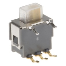 【734-7359】スライドスイッチ、1回路 2接点、400 mA @ 20 V、PCBマウント