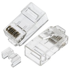 【791-8504】RJ45 モジュラーコネクタ 8P8C極 Cat6 Cat6a ストレート ケーブルマウント オス