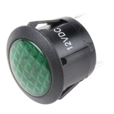 【793-2557】パイロットランプ、12V dc、緑、実装ホールサイズ:20.8mm