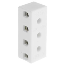 【813-3098】中継用端子台 4mm^2 白 4極