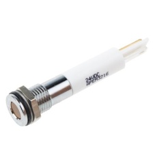 【838-5592】パイロットランプ、24V dc、オレンジ、実装ホールサイズ:8mm