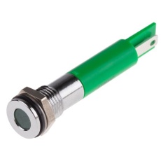 【846-2780】パイロットランプ、110V ac、緑、実装ホールサイズ:8mm