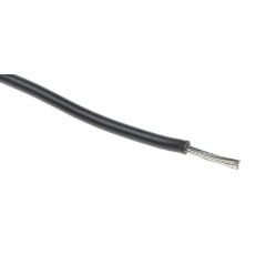 【873-9936】PVCケーブル 黒 導体材質：スズめっき銅線 100m 24 AWG(100m入り)