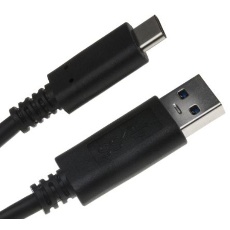 【895-0495】USBケーブル 1m ブラック Type-A(オス)→Type-C(オス)