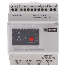【917-6377】小型PLC デジタル、リレー 4 x Output 12 → 24 V dc