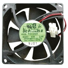 【PUDC24B4】日本電産サーボ 軸流ファン 電源電圧：24 V dc 80 x 80 x 25.5mm DC