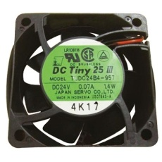 【TUDC24D4】日本電産サーボ 軸流ファン 電源電圧：24 V dc 60 x 60 x 25.5mm DC