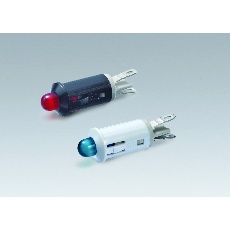 【DB-40-F-WR】LEDブラケット(凸型 本体色：白 取付孔：φ8.3mm 赤)