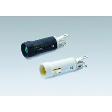 【DB-41-F-BR】LEDブラケット(凹型 本体色：黒 取付孔：φ8.3mm 赤)