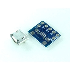 【ABB-USB-MB-CV】microUSBタイプB ピッチ変換基板 コンパクト(2組セット)