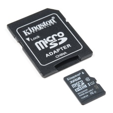 【COM-14832】microSD Card with Adapter-32GB(Class10)