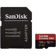 【SDSQXCY-128G-GN6MA】ExtremePro microSDXCメモリカード(128GB、UHS-I、U3、V30、A2)