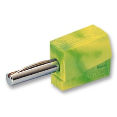 【215-911】PLUG 4MM CAGE CLAMP GREEN/YELLOW