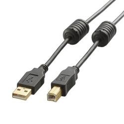 【U2C-BF10BK】フェライトコア付きUSB2.0ケーブル