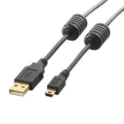 【U2C-MF10BK】フェライトコア付きUSB2.0ケーブル