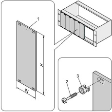 【20838-112】PANEL ALUMINIUM 3U 8HP PK5