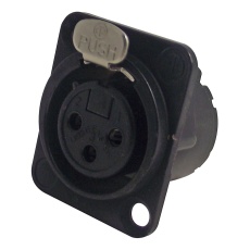 【NC3FD-LX-BAG】SOCKET XLR BLACK 3POLE