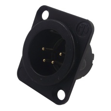 【NC4MD-LX-B】PLUG XLR BLACK 4POLE