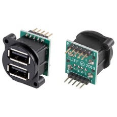 【CP30090】USB STACKED 2.0 TYPE A 2PORT VERTICAL