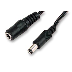 【JR8307 1.5M】POWER CORD 2.5MM DC SKT-PLUG 1.5M BLK