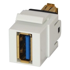 【KCUAA311WH】KEYSTONE COUPLER USB 3.0 A RCPT WHITE