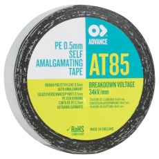 【AT85 BLACK 10M X 25MM】INSULATING TAPE PE FILM BLK 25MMX10M