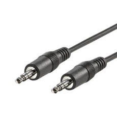 【11.09.4501】AUDIO CABLE 3.5MM STEREO PLUG 1M BLK