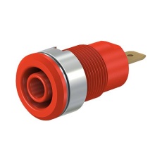 【23.3000-22】BANANA JACK 4MM 24A QC RED PK2