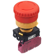 【YW1B-V4E01R】E-STOP PB SW SPST-NC 10A 120V SCREW