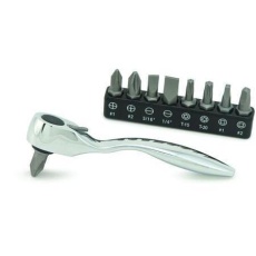 【11205】Offset Micro Bit Ratchet with Bits