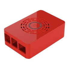 【ASM-1900143-61】RPI 4 CASE W/PWR BUTTON - RED