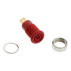 【23.3060-22】4MM BANANA JACK PANEL MOUNT 32 A 1 KV GOLD PLATED CONTACTS RED 23AH8730