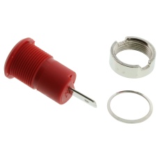 【23.3070-22】4MM BANANA JACK PANEL MOUNT 24 A 1 KV NICKEL PLATED CONTACTS RED 23AH8732