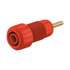【65.3304-22】2MM BANANA JACK PANEL MOUNT SOLDER 10 A 600 V GOLD PLATED CONTACTS RED 23AH8772