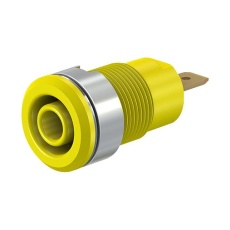 【23.3000-24】4MM BANANA JACK SCREW MOUNT QC TAB 24A 1 KV YELLOW 40AH1755