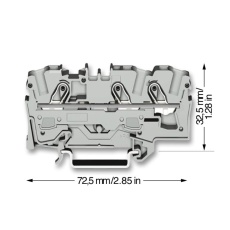 【2006-1301】TERMINAL BLOCK DIN RAIL 3POS 10AWG