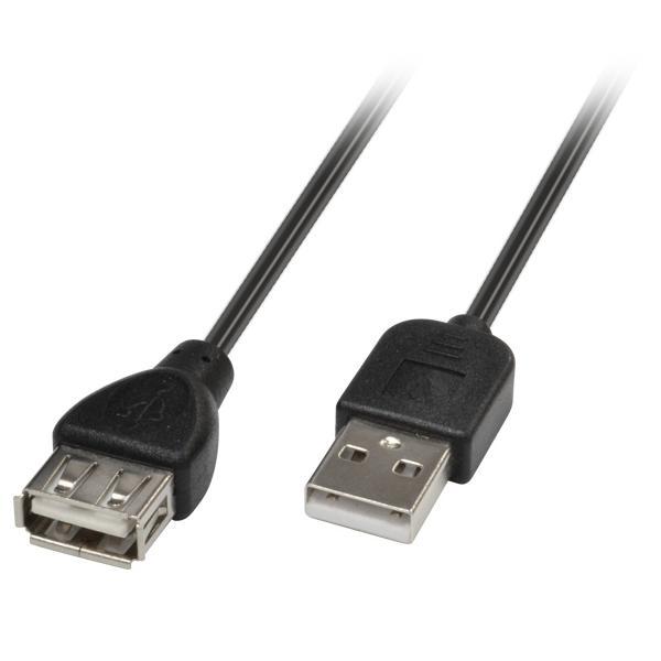 【GH-USB20A/3MK】USB2.0 ケーブル A-A 3m ブラック