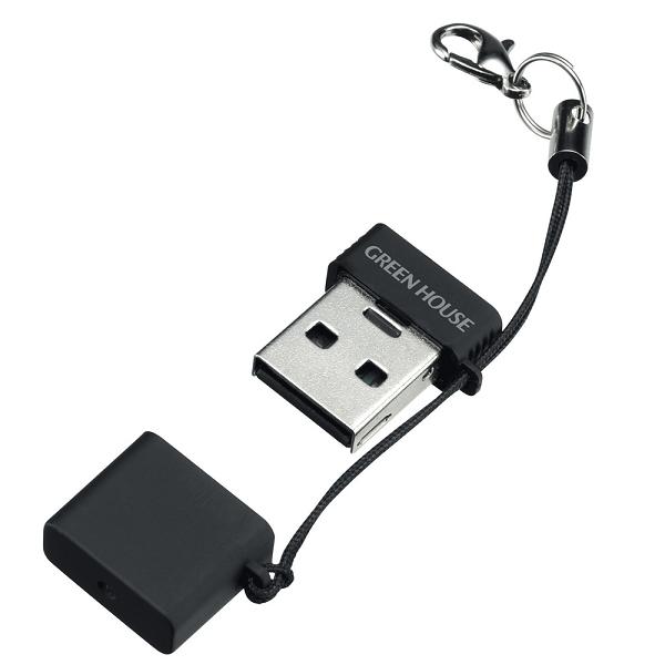【GH-CRMR-MMK】USB2.0 カードリーダ/ライタ(microSD)ブラック
