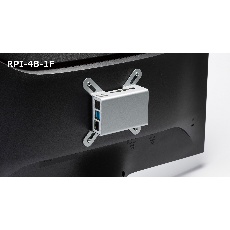 【RPI-4B-1F】Raspberry Pi 4B用アルミケース(Raspberry Pi 基板 ×1、壁付フランジ付)
