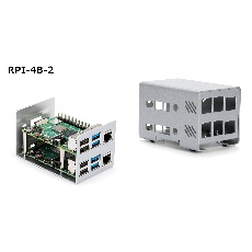 【RPI-4B-2】Raspberry Pi 4B用アルミケース(Raspberry Pi 基板 ×2段 収納型)