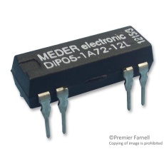 【DIP05-2A72-21D】RELAY REED DPST-NO 200V 0.5A THT