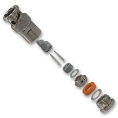 【31-224】RF/COAXIAL BNC PLUG STR 50 OHM CLAMP/SLDR