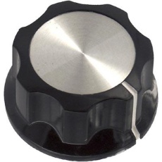 【PKES120B1/4】FLUTED KNOB WITH LINE INDICATOR 6.35MM
