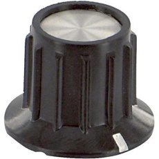 【PKA70B1/4】RIBBED KNOB WITH LINE INDICATOR 6.35MM