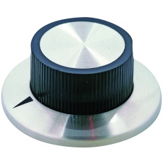 【PKS90B1/4】STR KNURLED SKIRT KNOB W/ ARROW 6.35MM