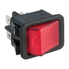 【YRM32F2BBRLN】SWITCH ROCKER DPST 20A 250V RED