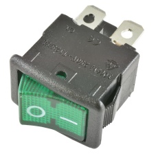 【LRA32H2FBGLN】SWITCH ROCKER DPST 10A 250V GREEN