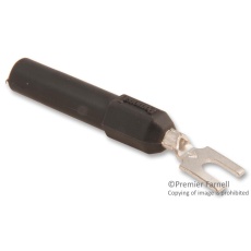 【3744A-0】SPADE LUG TO BANANA JACK 15A BLACK